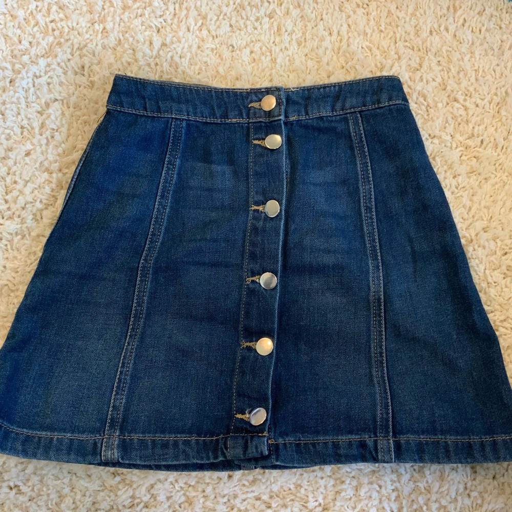 H&M Denim Button Down Mini Skirt